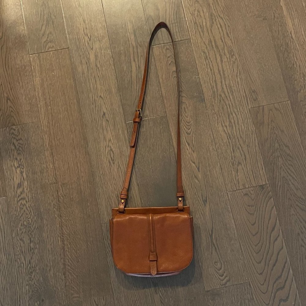 Brown leather FOSSIL handbag - crossbody or shoulder